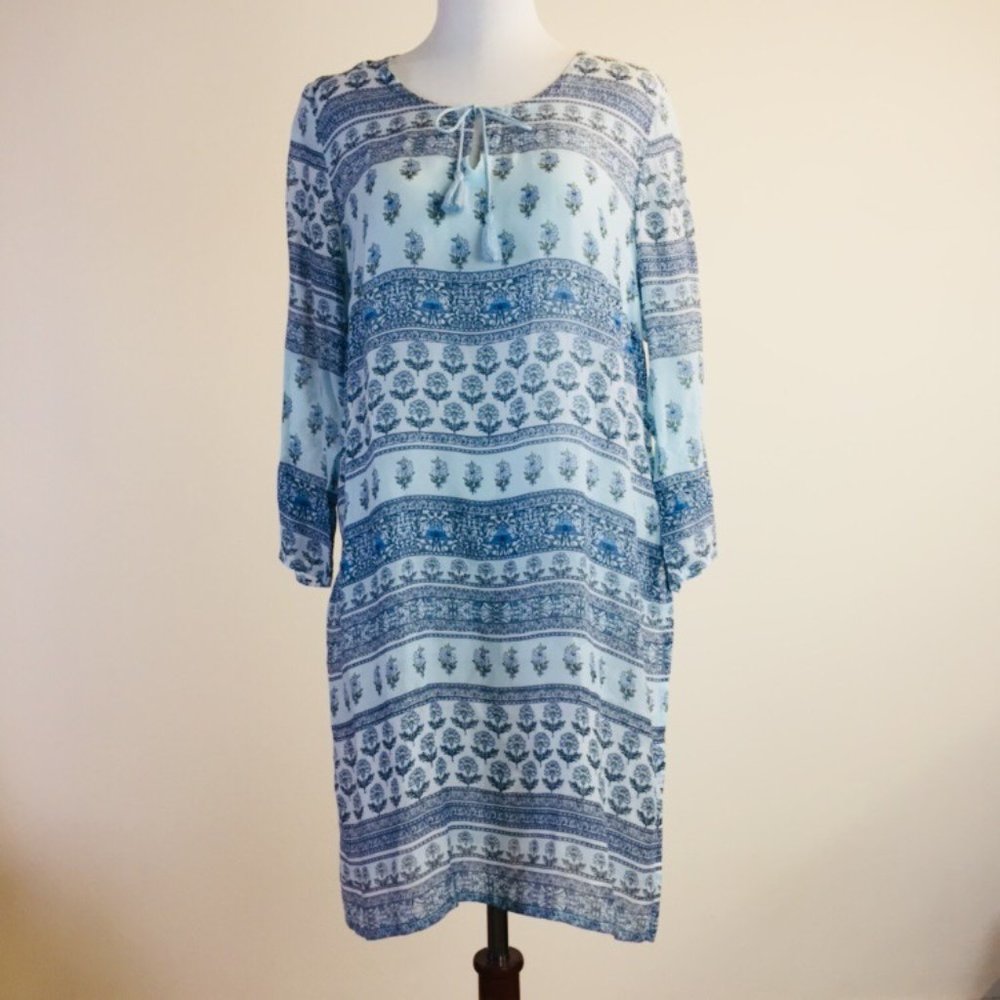 J. Jill Tunic Top Blue Lightweight Size Small